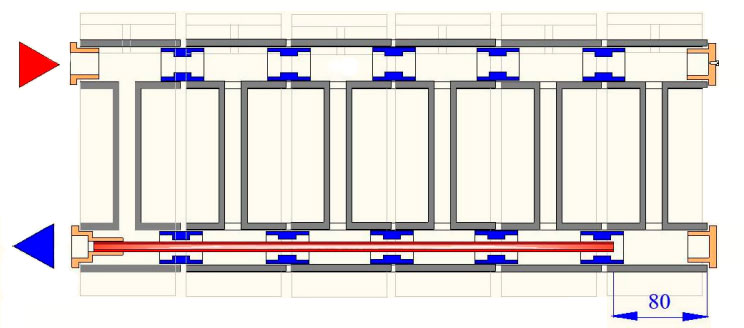 Удлинитель потока VT.503 схема установки