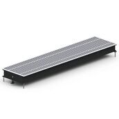 Carrera внутрипольный конвектор M Inox/ Black 65 - фото 1