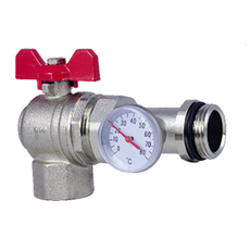 fKU30. FADO Кран с термометром угловой