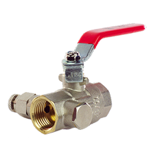 fKS01. FADO Кран шаровой с спускником