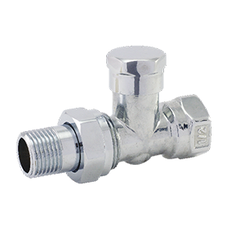 fRC04. FADO Кран радиаторный прямой нижний ХРОМ