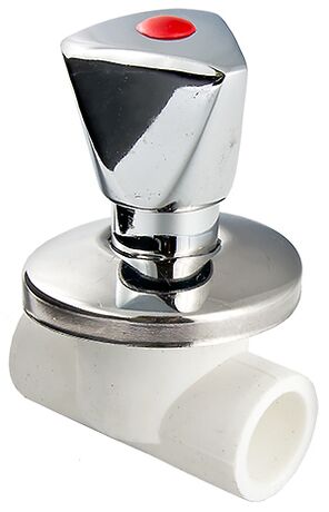 VTp.713. VALTEC Вентиль полипропиленовый хромированый