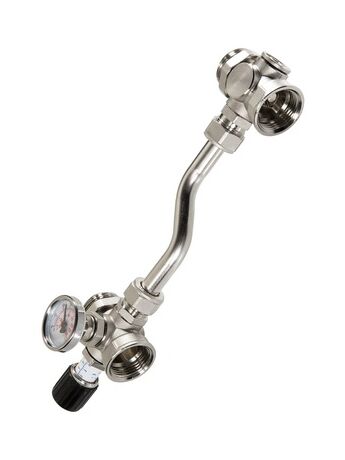 VT.0667T. VALTEC Байпас проходной с перепускным клапаном и термометром