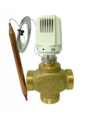 Трехходовой клапан с термоголовкой Herz Calis