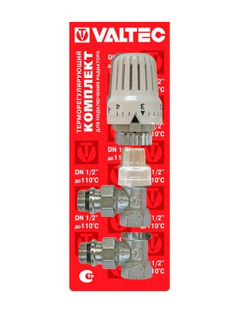 VT.045. VALTEC Комплект терморегулиующего оборудования для радиатора угловой