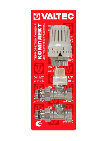 VT.046. VALTEC Комплект терморегулируюшего оборудования для радиатора прямой
