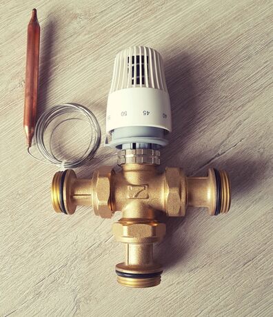 GROSS Термостатический 3-ходовой клапан с термоголовкой