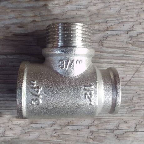 VTr.132.RN.050504Трійник різьбовий з переходом на зовн. р. 3/4"х3/4"х1/2" вн.-зовн.-вн.