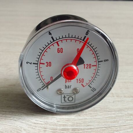 Манометр фронтальний 1/4" Ø50 0-10 bar toHacocи 1/125