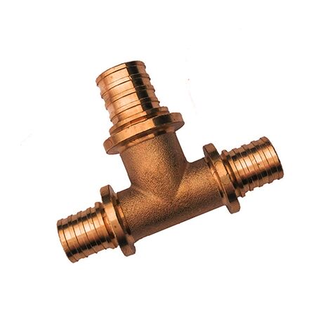 Натяжной фитинг Golan Aqua-pex тройник редукционный два торцевых зауженных прохода