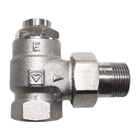 HERZ Вентиль запорный RL-1-E, для однотрубных систем, угловой