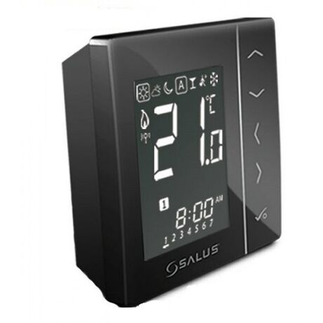 Salus беспроводной, цифровой термостат VS20RF черный  - Фото 1