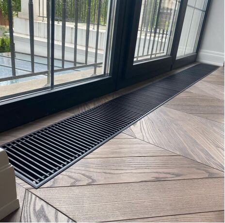 Внутрипольный конвектор Carrera M Inox/ Black 65 (естественная конвекция)