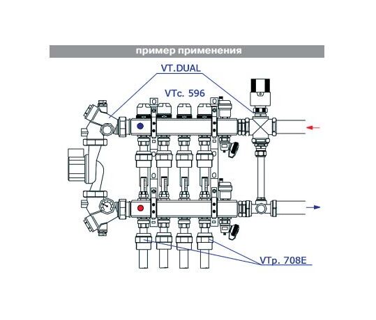 VTp.708.E VALTEC ​Муфта полипропиленовая с накидной гайкой под Евроконус - фото 2
