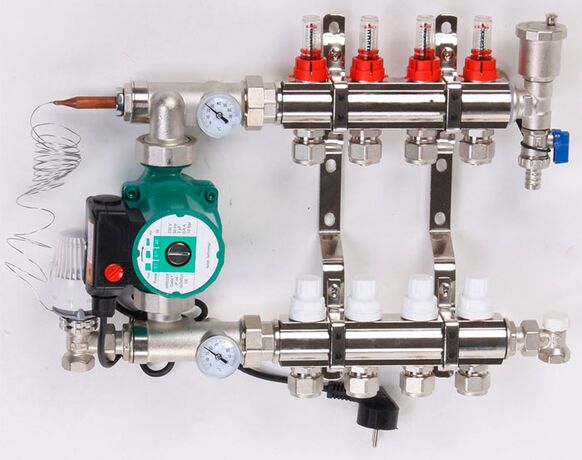 Коллектор теплого пола с насосом RSk
