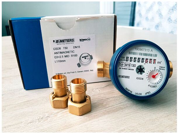 Счетчик для холодной воды BMeters в сборе