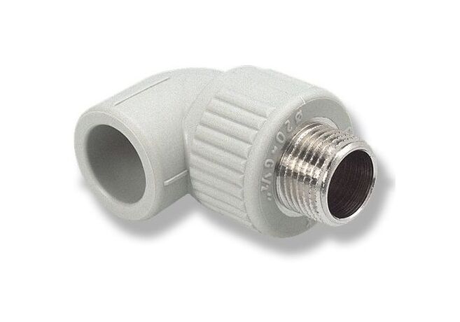 Уголок (колено) 90° комбинированный с наружной резьбой Ekoplastik