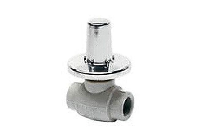 EKOPLASTIK Шаровой кран под штукатурку (хром)