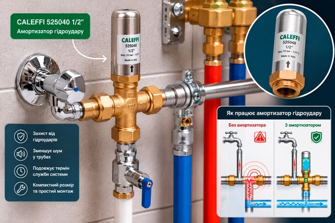 Caleffi 525040 Амортизатор гидроудара Antishock 1/2"