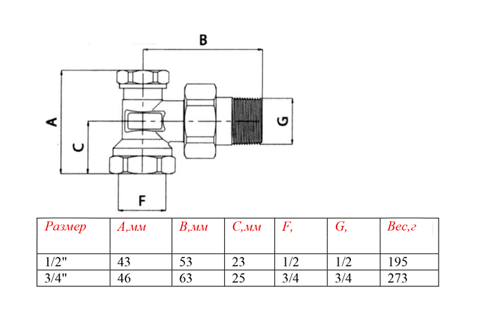 VT.019.N VALTEC Клапан настроечный угловой - фото 3