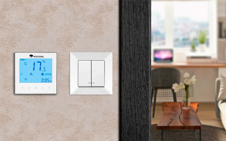 Mycond комнатный термостат TRF-B2F черный ФОТО 3
