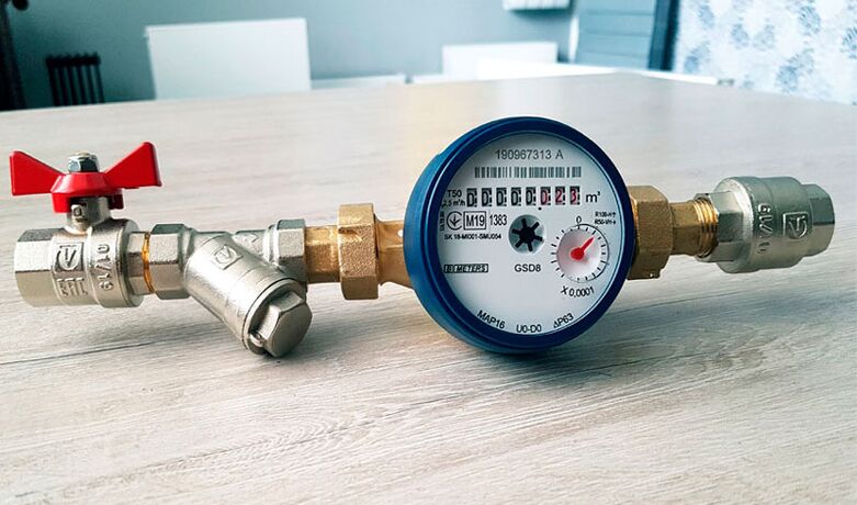 Счетчик для холодной воды BMeters вид сверху