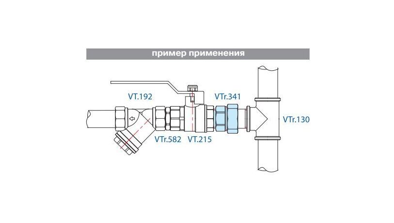 VTr.341. VALTEC сгон прямой американка разъемная - фото 2